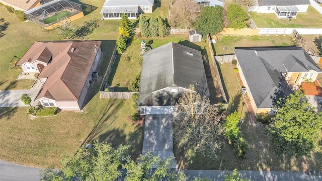 bird's eye view featuring a residential view