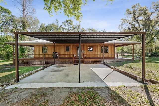 view of patio with grilling area