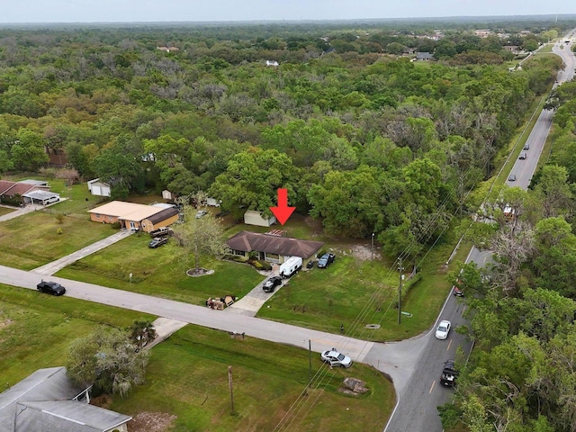 aerial view with a view of trees