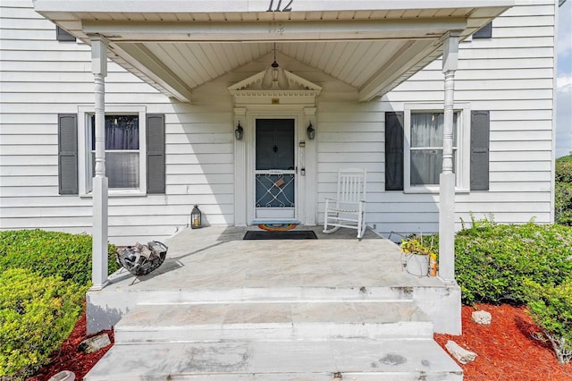 view of doorway to property