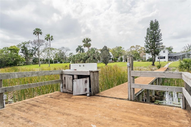 112 E Graham Park Dr, Haines City, FL 33844 - view of wooden deck