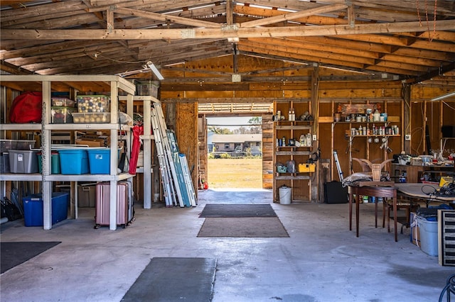 view of storage area