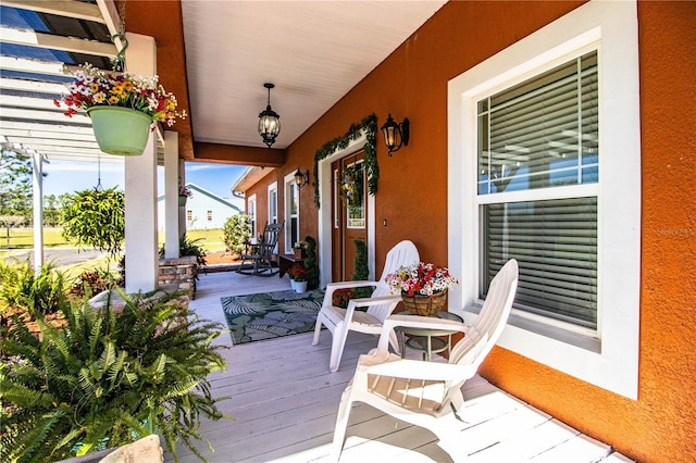 view of patio with a porch