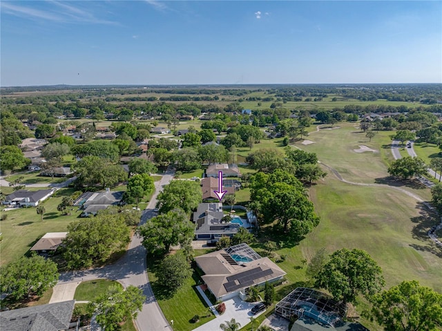 bird's eye view with a residential view