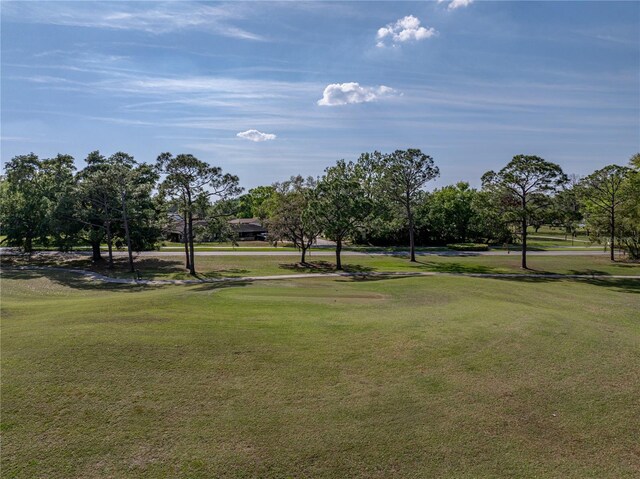 view of home's community with a lawn