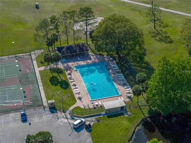 birds eye view of property