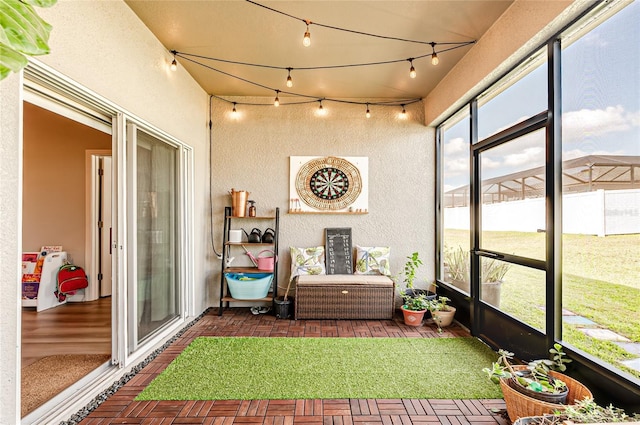 view of sunroom