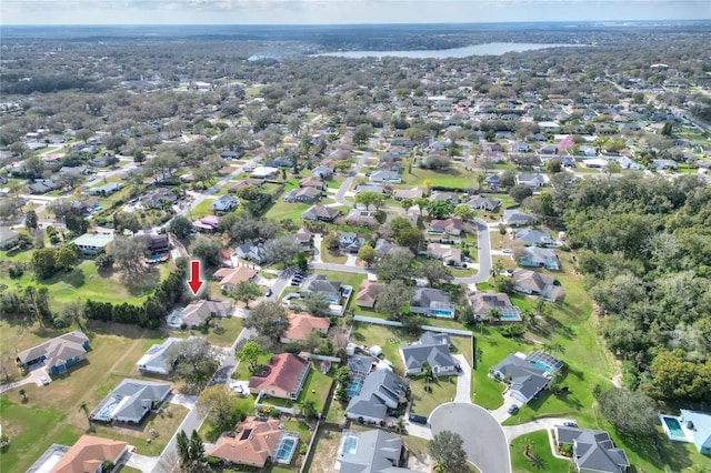 aerial view with a residential view