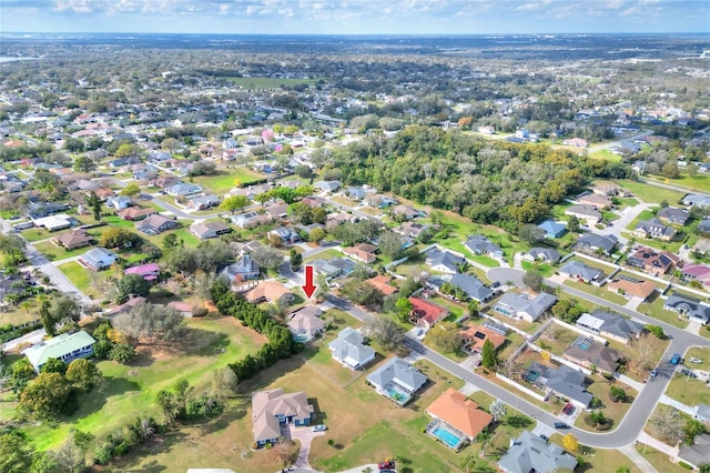 drone / aerial view featuring a residential view