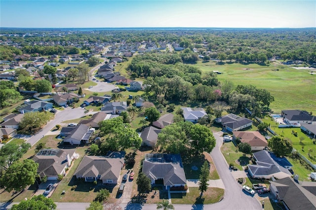 aerial view with a residential view