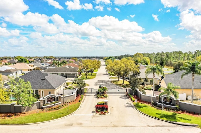 drone / aerial view with a residential view