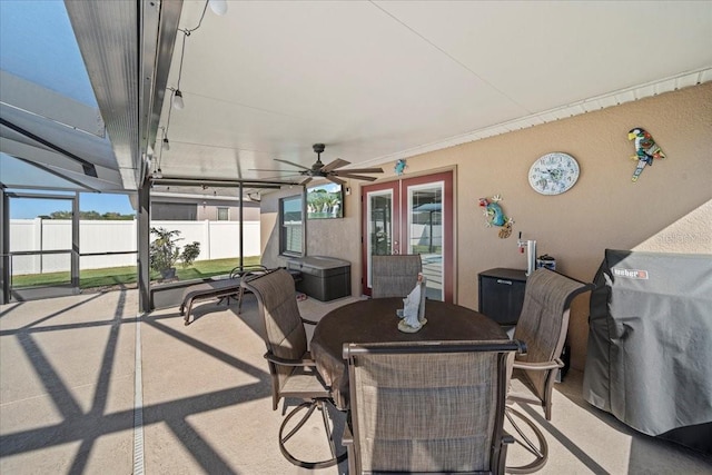 view of sunroom