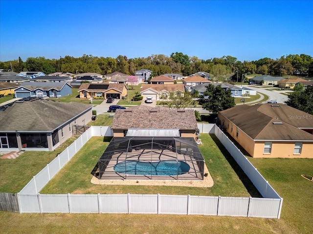 aerial view featuring a residential view