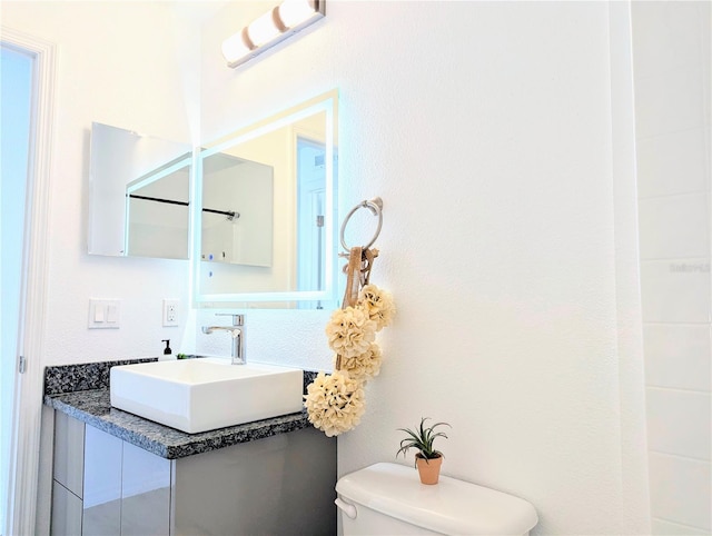 bathroom featuring toilet and vanity