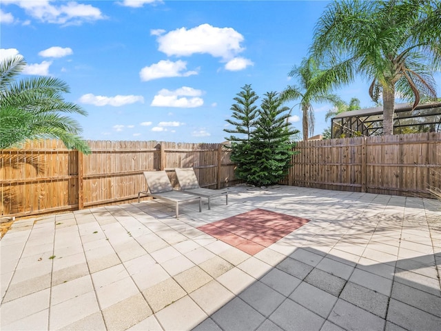 view of patio / terrace with a fenced backyard