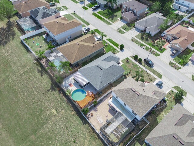 bird's eye view featuring a residential view