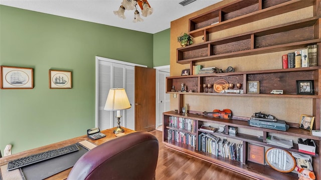 office featuring wood finished floors