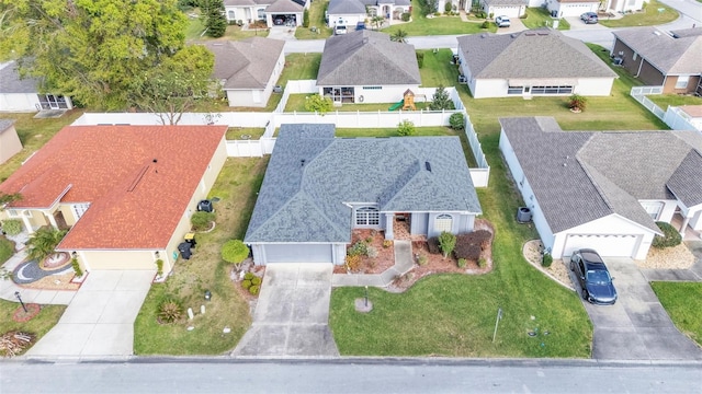 aerial view featuring a residential view