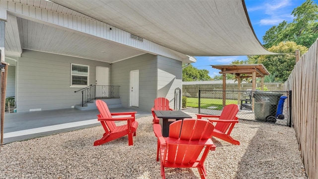 view of patio / terrace with a fenced backyard