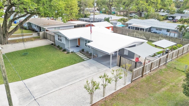 bird's eye view featuring a residential view