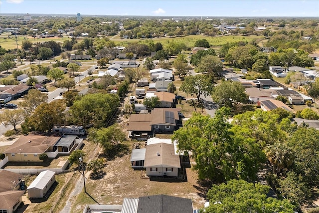 aerial view with a residential view