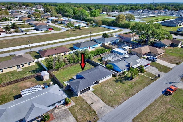 birds eye view of property featuring a residential view