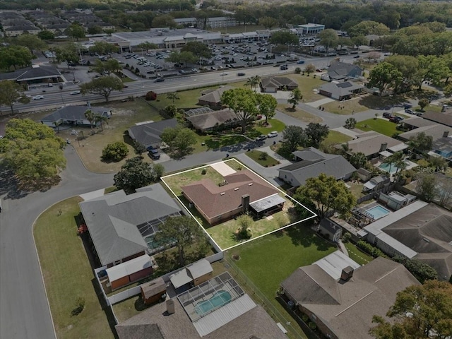 birds eye view of property featuring a residential view