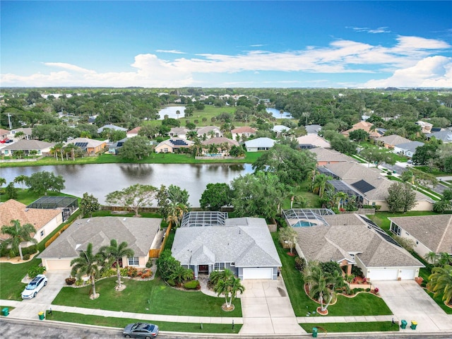 2420 Windchaser Ct, Melbourne, FL 32904 - aerial view featuring a water view and a residential view