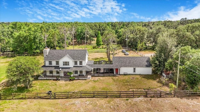 8922 Pritcher Rd, Lithia, FL 33547 - aerial view of property and surrounding area featuring a heavily wooded area
