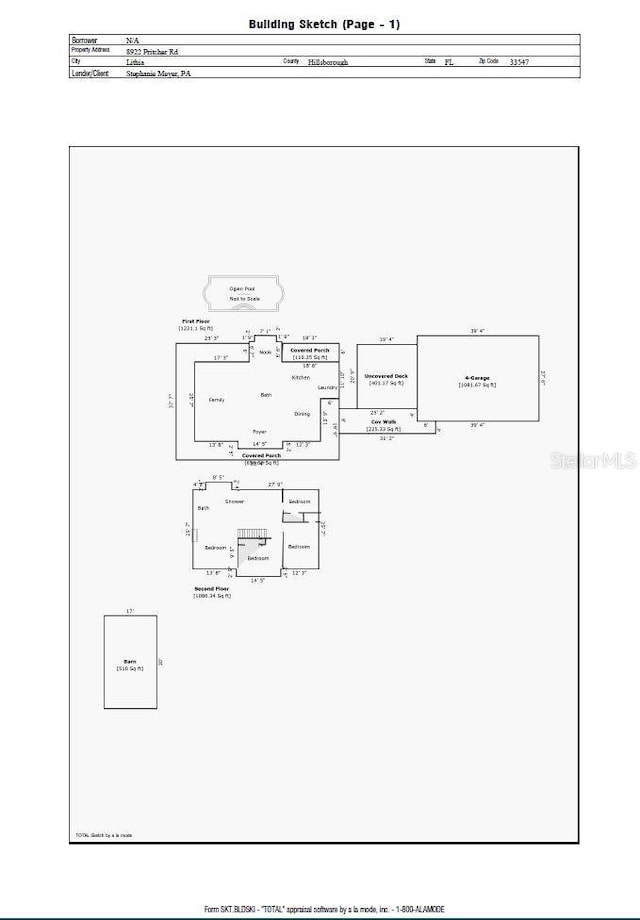 8922 Pritcher Rd, Lithia, FL 33547 - floor plan / room layout
