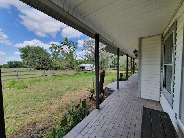 8922 Pritcher Rd, Lithia, FL 33547 - view of patio / terrace featuring a rural view