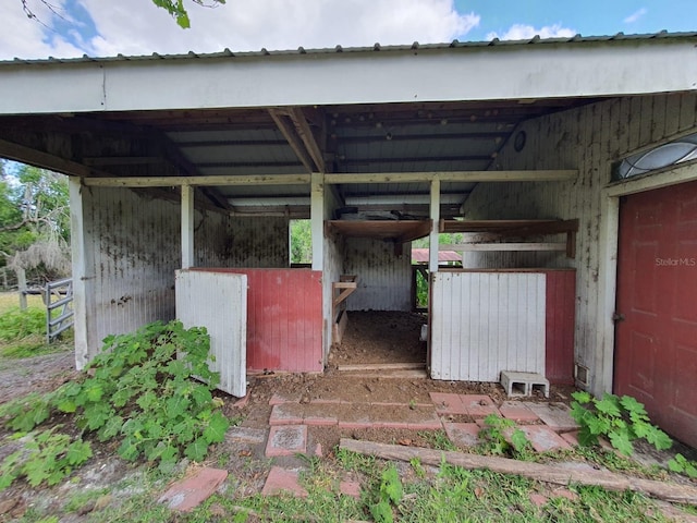 8922 Pritcher Rd, Lithia, FL 33547 - view of patio featuring an exterior structure and an outbuilding