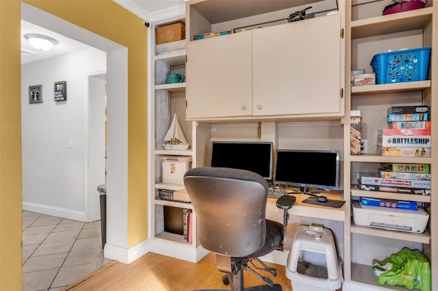 202 Saint Lucie Rd, Winter Haven, FL 33884 - office featuring baseboards and light tile patterned floors