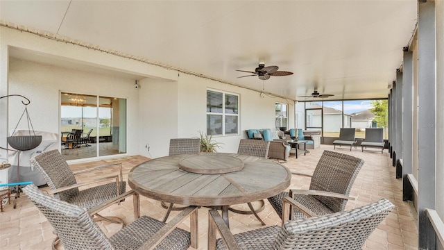 sunroom / solarium with plenty of natural light