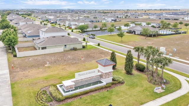 aerial view featuring a residential view