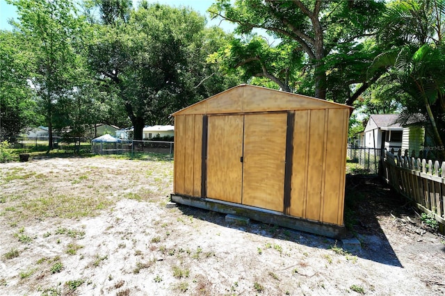 1618 Crystalview Trl, Lakeland, FL 33801 - view of shed with a fenced backyard