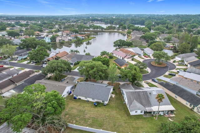 2042 Windward Pass, Lakeland, FL 33813 - drone / aerial view featuring a water view and a residential view