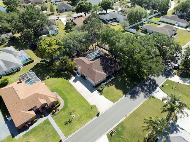 aerial view with a residential view