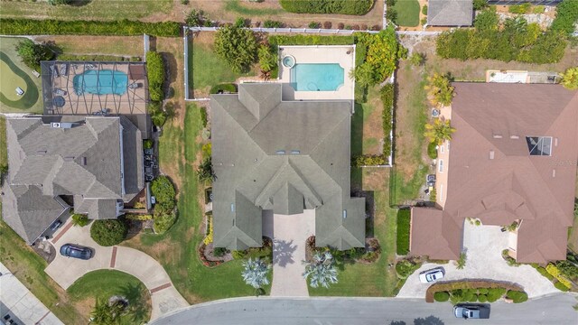 715 Hanover Ct, Lakeland, FL 33813 - aerial view of property and surrounding area with a pool area