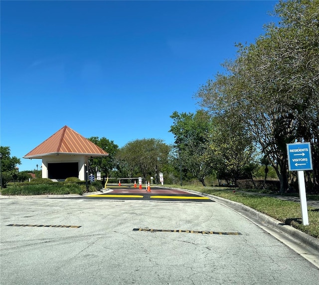 view of road with curbs