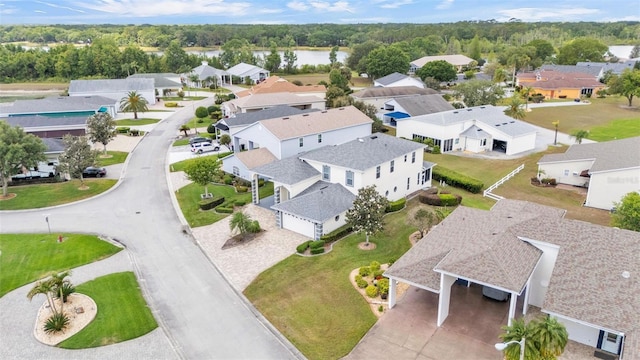 1062 Rally Dr, Polk City, FL 33868 - aerial view with a residential view and a water view