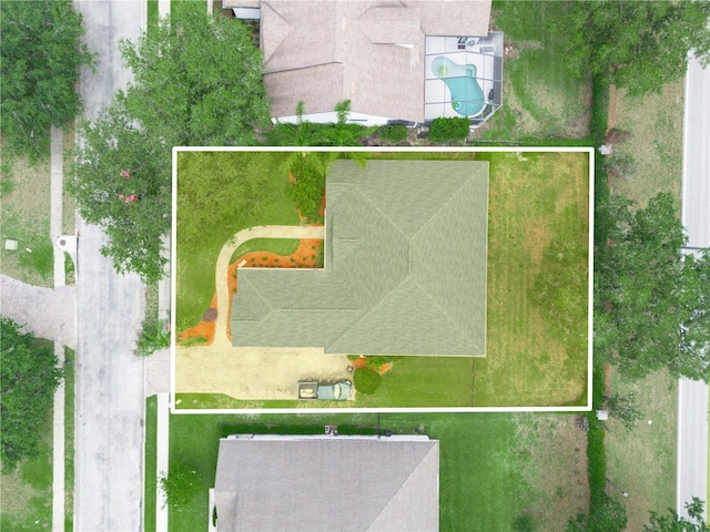 3300 Hawks Ridge Dr, Lakeland, FL 33810 - aerial view of property's location with property boundaries highlighted and a pool