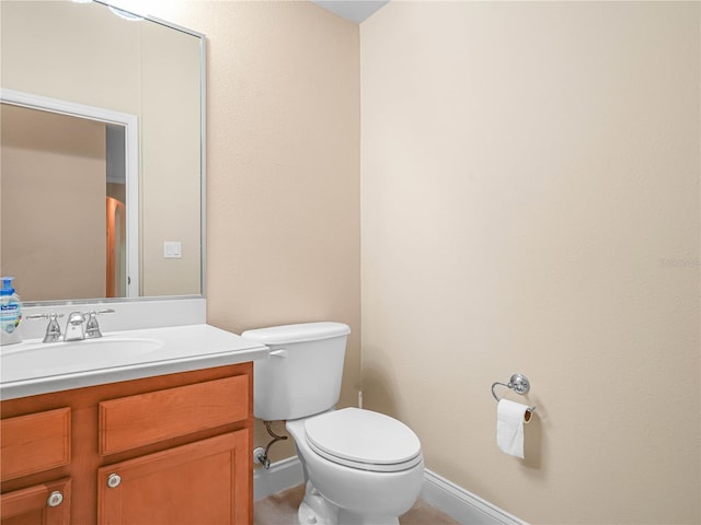 3300 Hawks Ridge Dr, Lakeland, FL 33810 - half bath with vanity, toilet, and baseboards