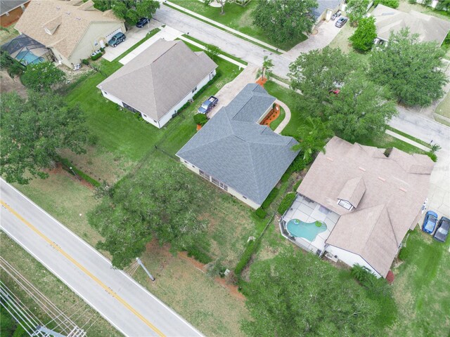 3300 Hawks Ridge Dr, Lakeland, FL 33810 - aerial perspective of suburban area featuring a pool