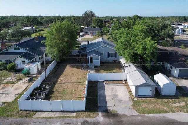 bird's eye view with a residential view