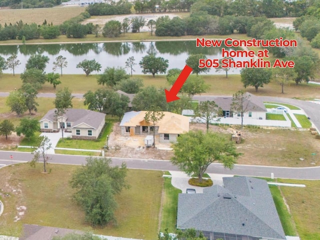 aerial view of a large body of water