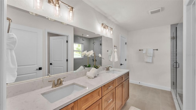 803 Allison Pl, Bartow, FL 33830 - bathroom featuring double vanity and a shower stall