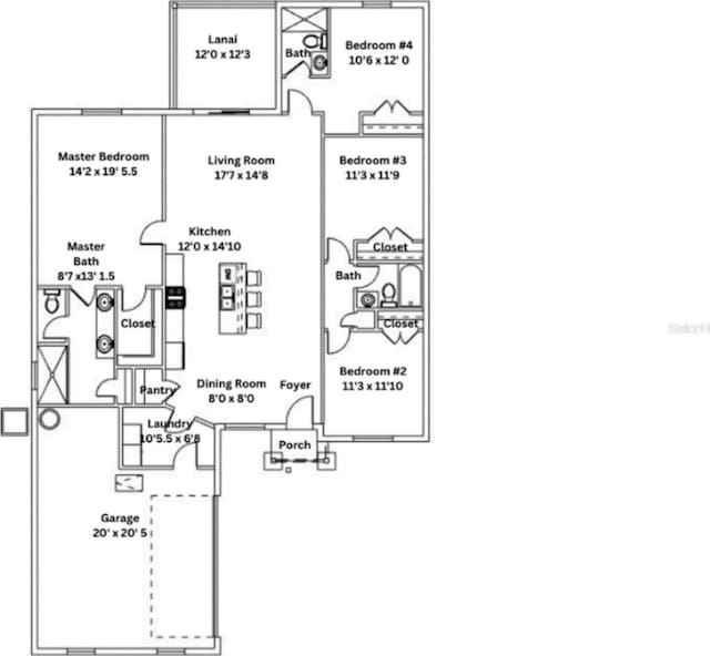 803 Allison Pl, Bartow, FL 33830 - view of home floor plan