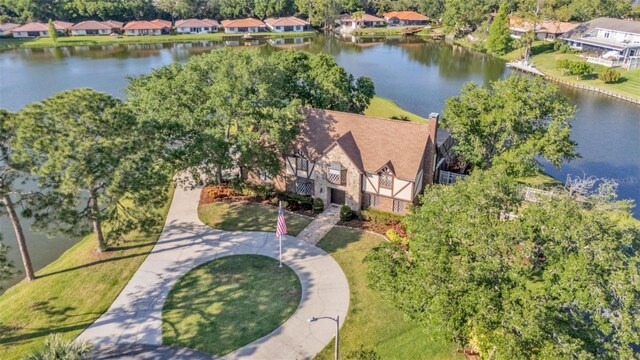 3906 Canyon Lake Pt, Lakeland, FL 33813 - aerial view with a water view and a residential view