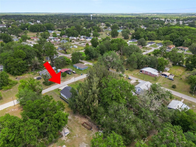 aerial view featuring a residential view